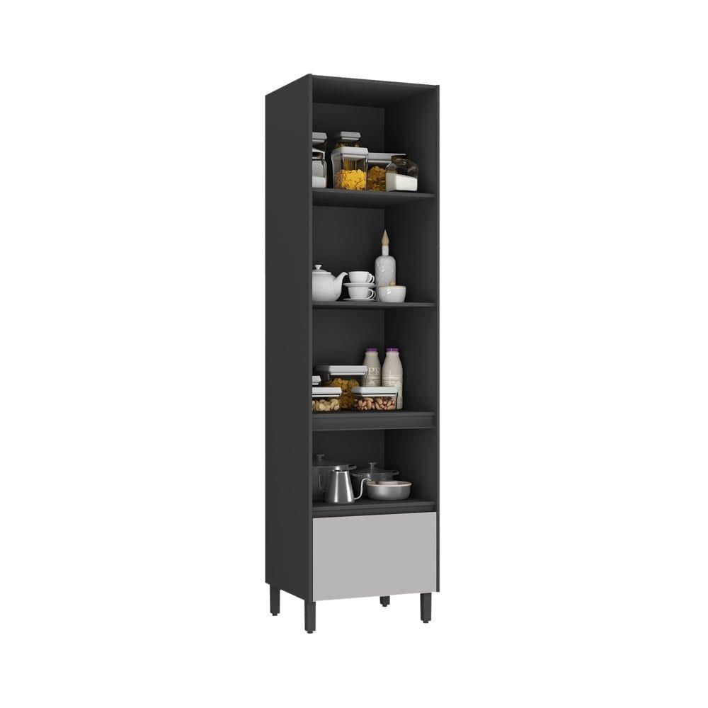 Miniatura Paneleiro Dispenseiro 2 Portas 1 Gaveta Lumina - Itatiaia Grafite-fendi
