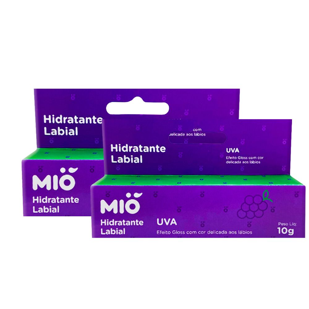 Miniatura Kit 2 Hidratante Labial Mió Sabor Uva 10g