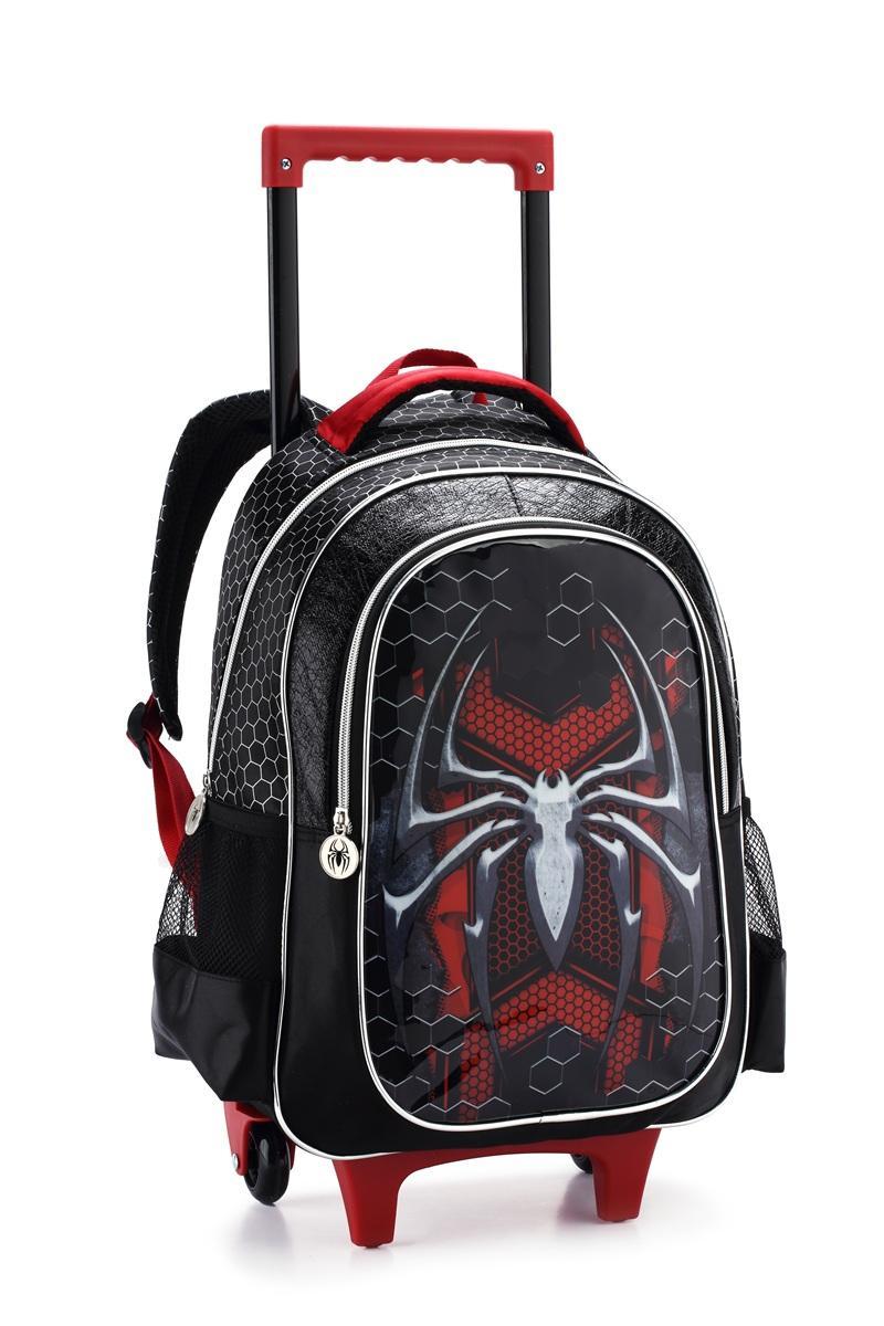 Miniatura Kit Mochila Rodas Lancheira E Estojo Homem Spider Escolar