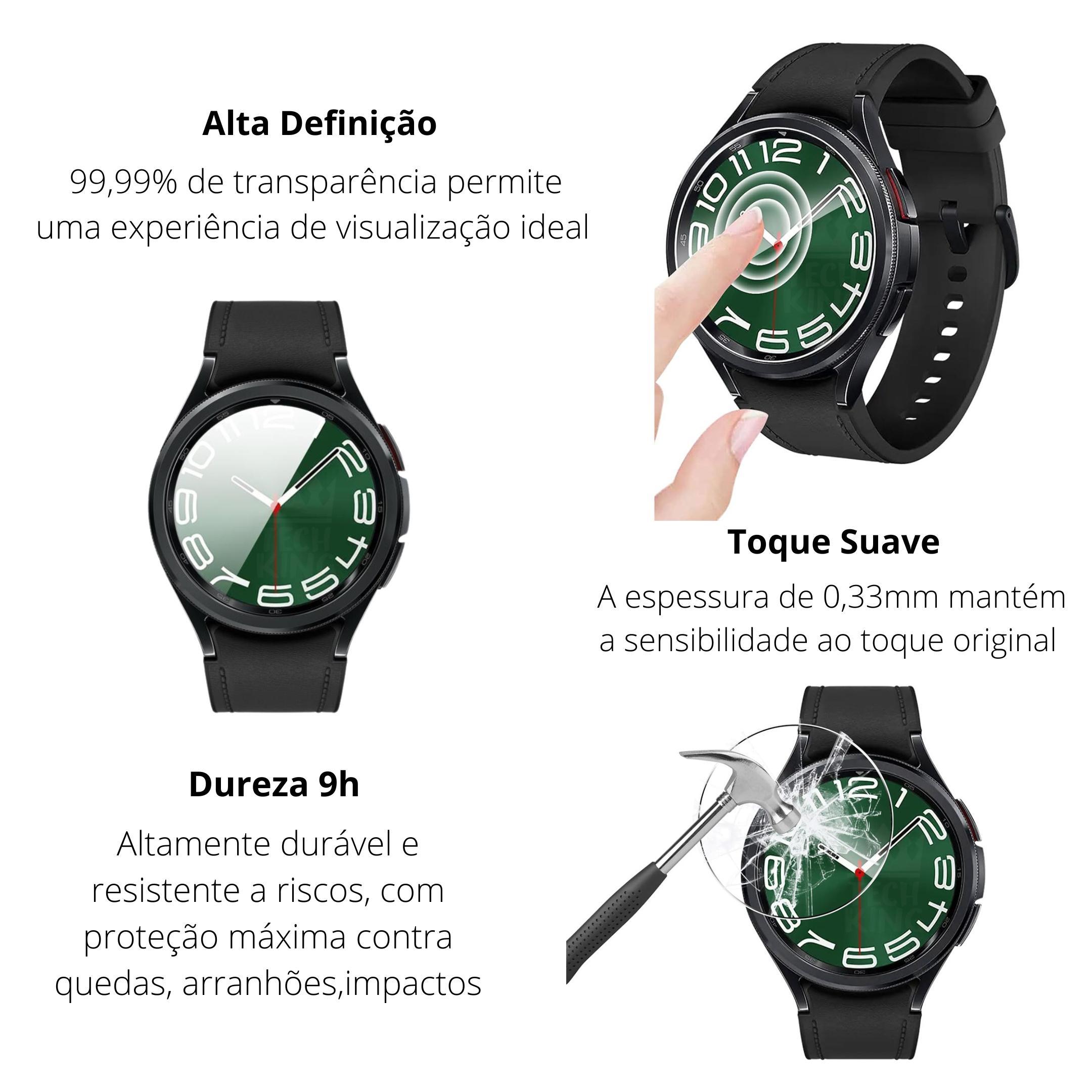Miniatura 3X Pelicula Vidro Temperado Para Galaxy Watch6 Classic 43Mm