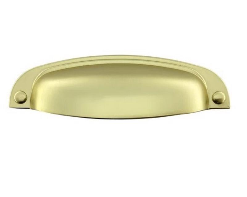 Miniatura Puxador Móveis Concha Provençal Sobrepor 96Mm Dourado