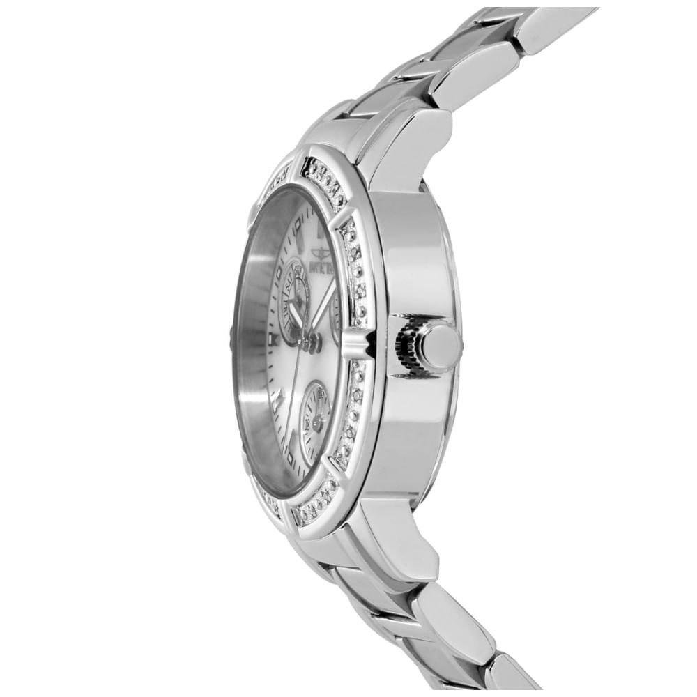 Miniatura Relgio feminino Wildflower 0,07 quilates com diamante e mostrador em madreprola - 33 mm. Ao 4718, Invicta