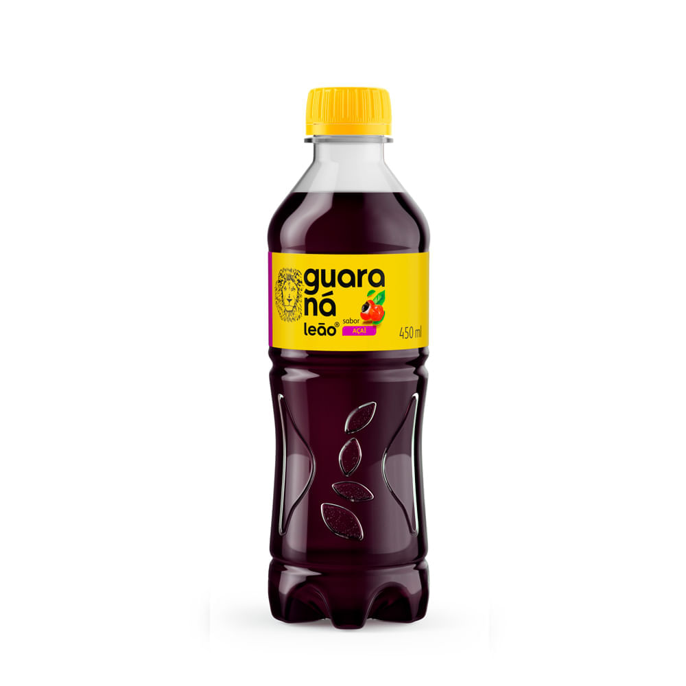 Miniatura Chá Matte Guaraná Leão Sabor Açaí 450ml