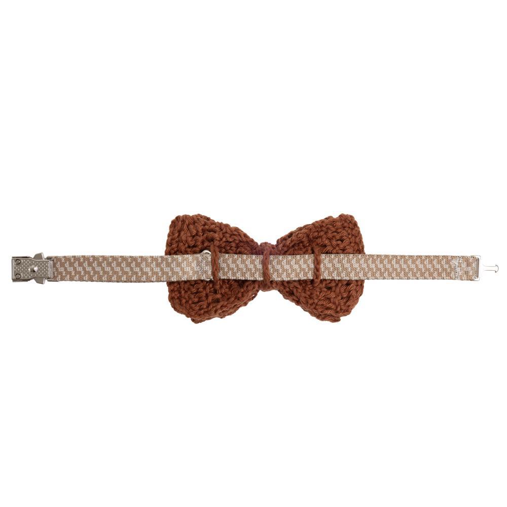 Miniatura Gravata Em Crochet - Bege - G