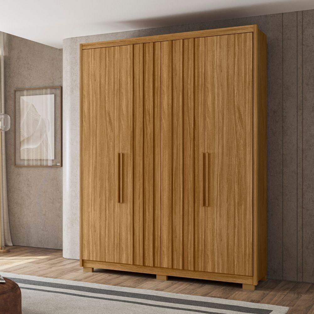 Miniatura Guarda Roupa Califórnia 4 Portas 3 Gavetas Freijó Moval