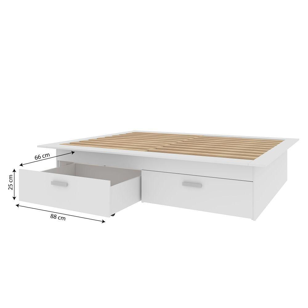 Miniatura Cama Box Casal Essenza 04 Gavetas Branco