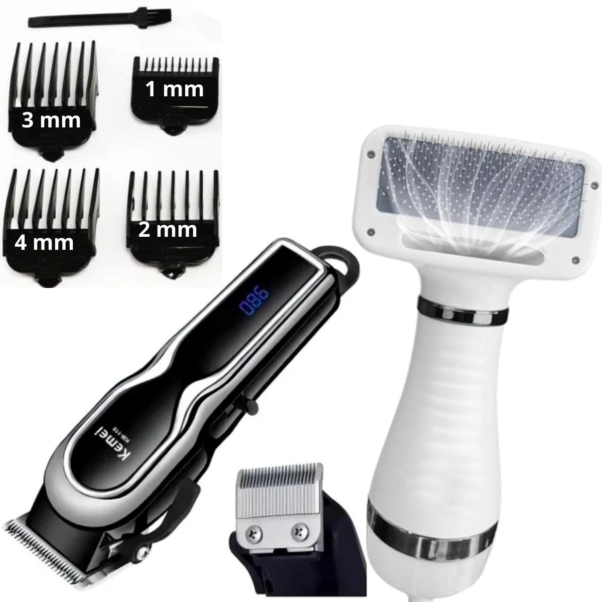 Miniatura Kit Tosa Pet Máquina De Tosa Profissional + Secador Leve