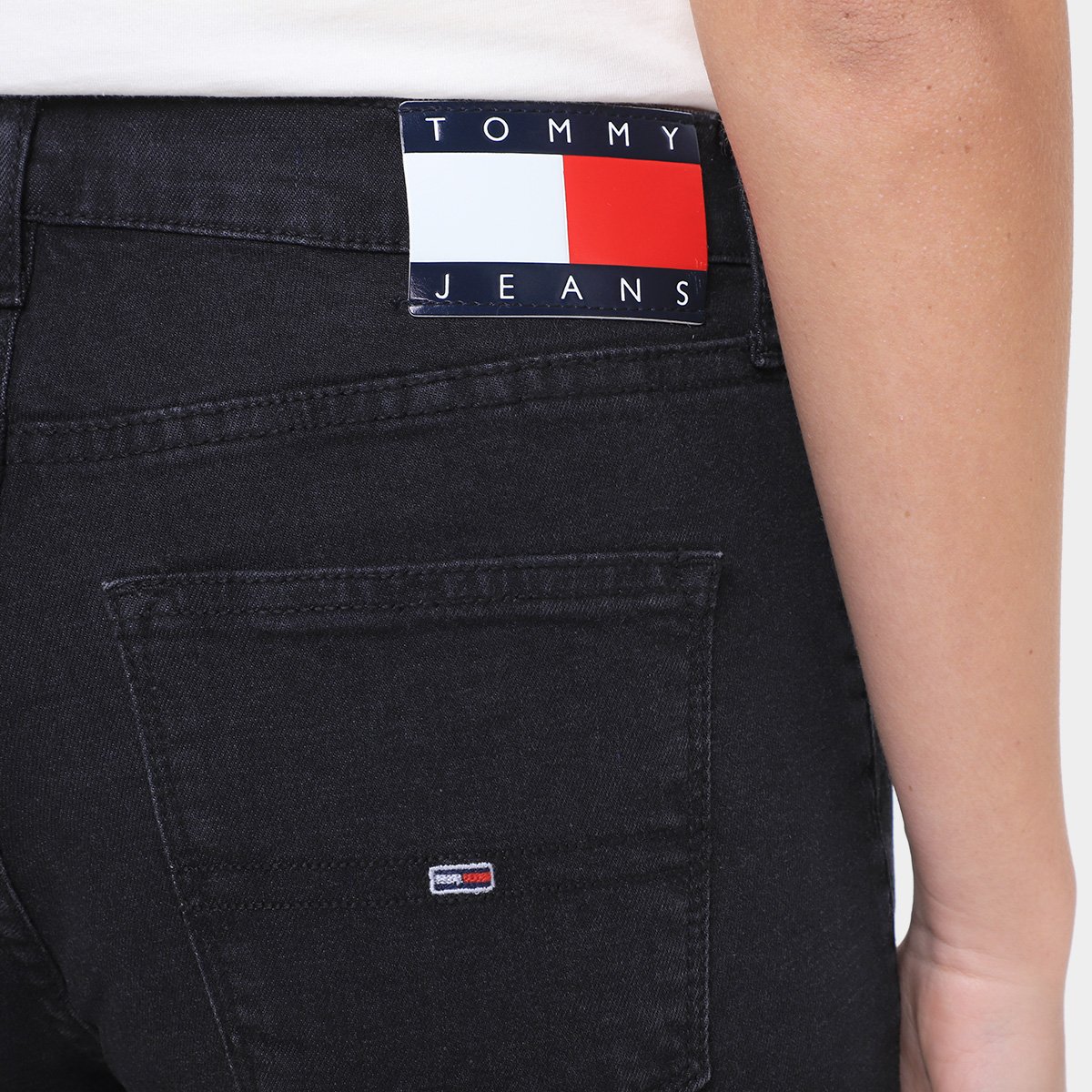 Miniatura Calça Jeans Tommy Jeans Ab Nora Md Skn Bf Feminina Preto - 36