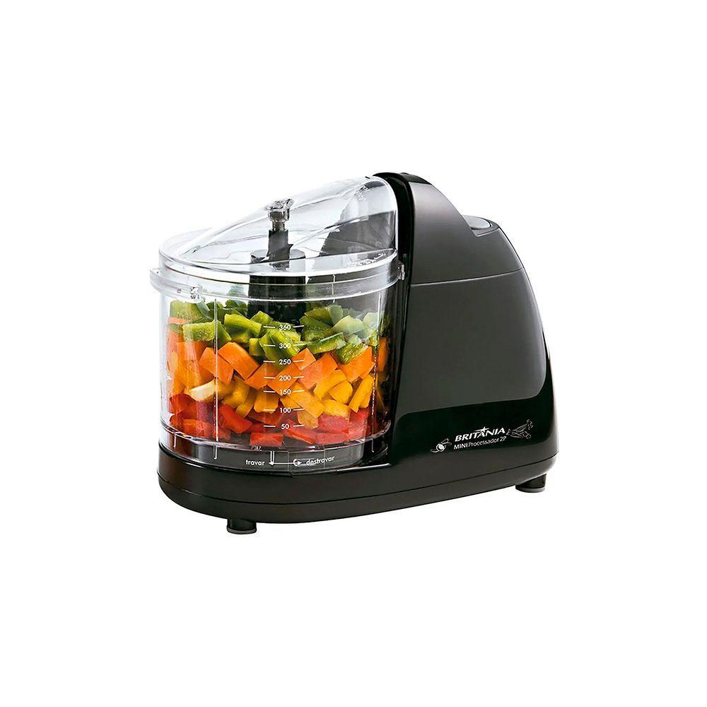 Miniatura Mini Processador De Alimentos Britânia 2p 160w Preto 220V 063302004