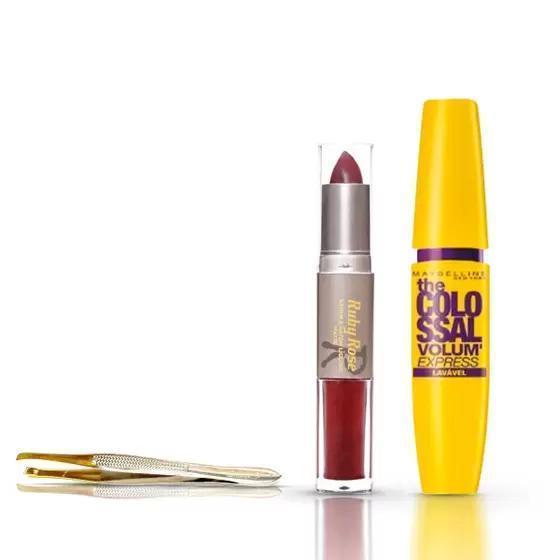 Miniatura Kit De Maquiagens Completo Necessaire + - Pele Negra