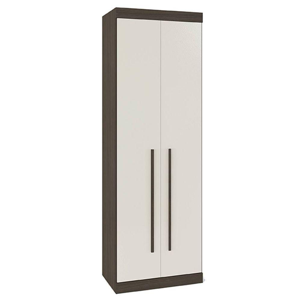 Miniatura Guarda Roupa Modulado 2 Portas 2 Gavetas Star Amêndoa Off White - Poliman Móveis