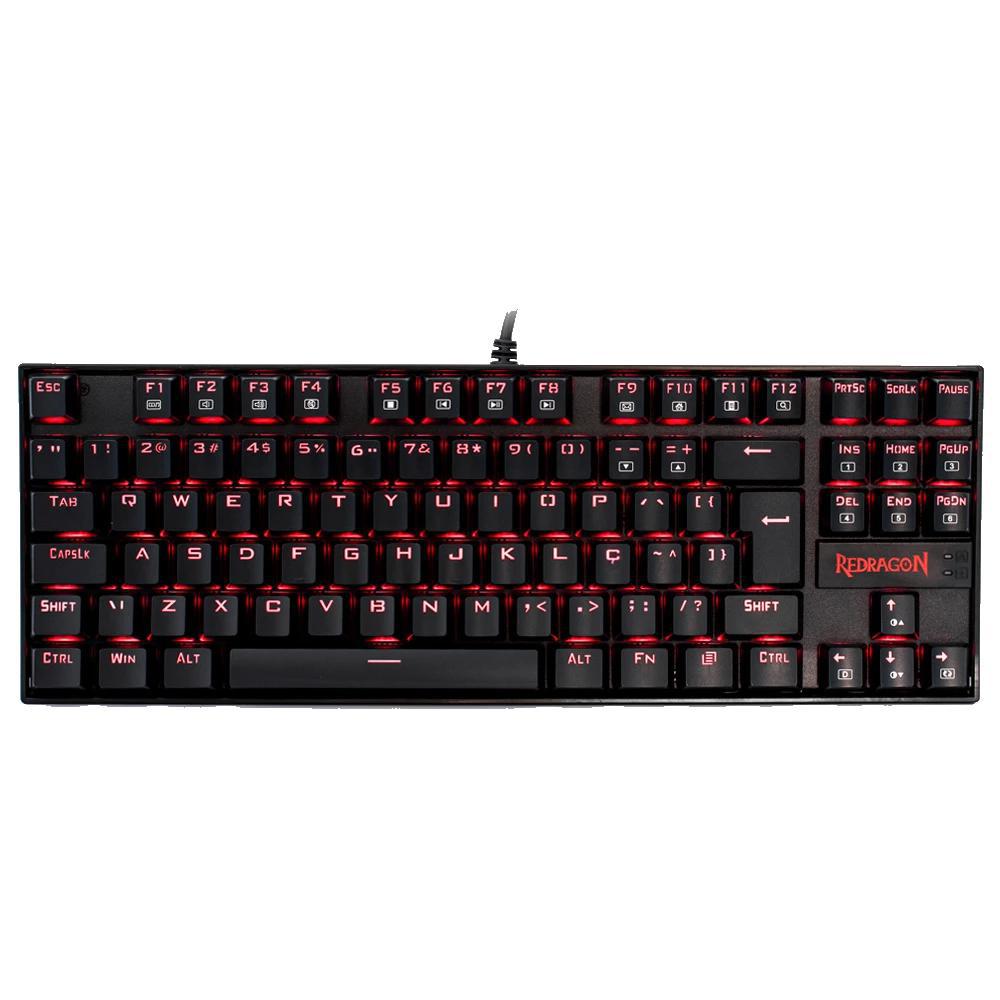 Miniatura Teclado Mecânico Gamer Redragon Kumara Switch Brown Led Abnt