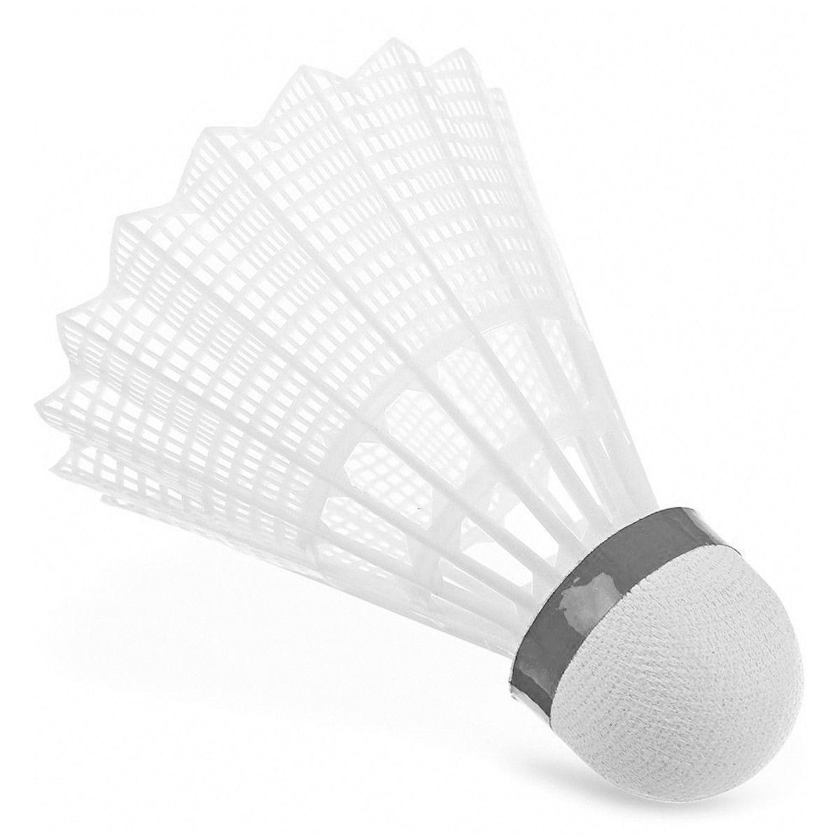 Miniatura Kit Peteca Badminton Branca Lazer De Plástico 3 Unidades