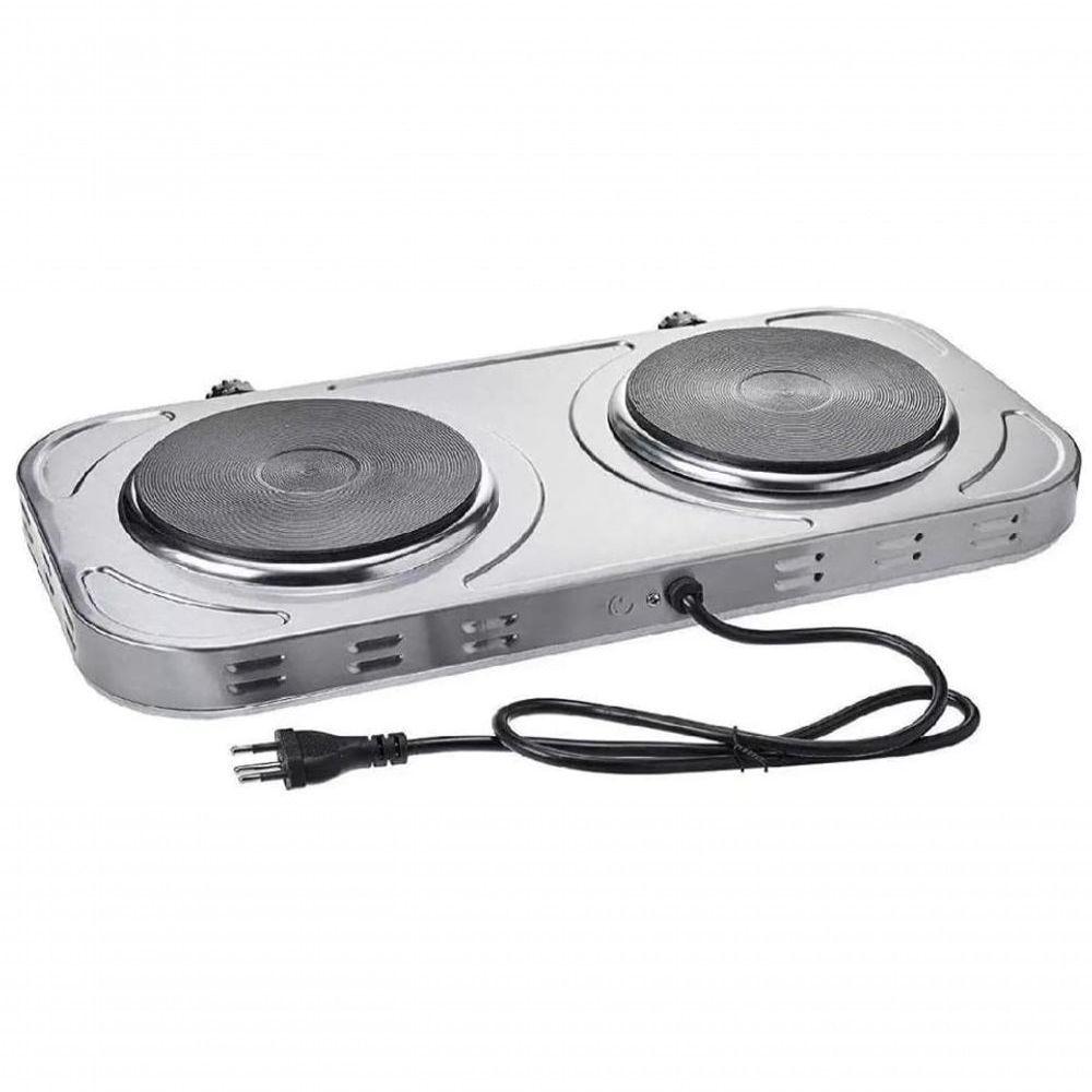 Miniatura Fogao Portatil Eletrico De Bancada 2 Bocas 2000w 110V