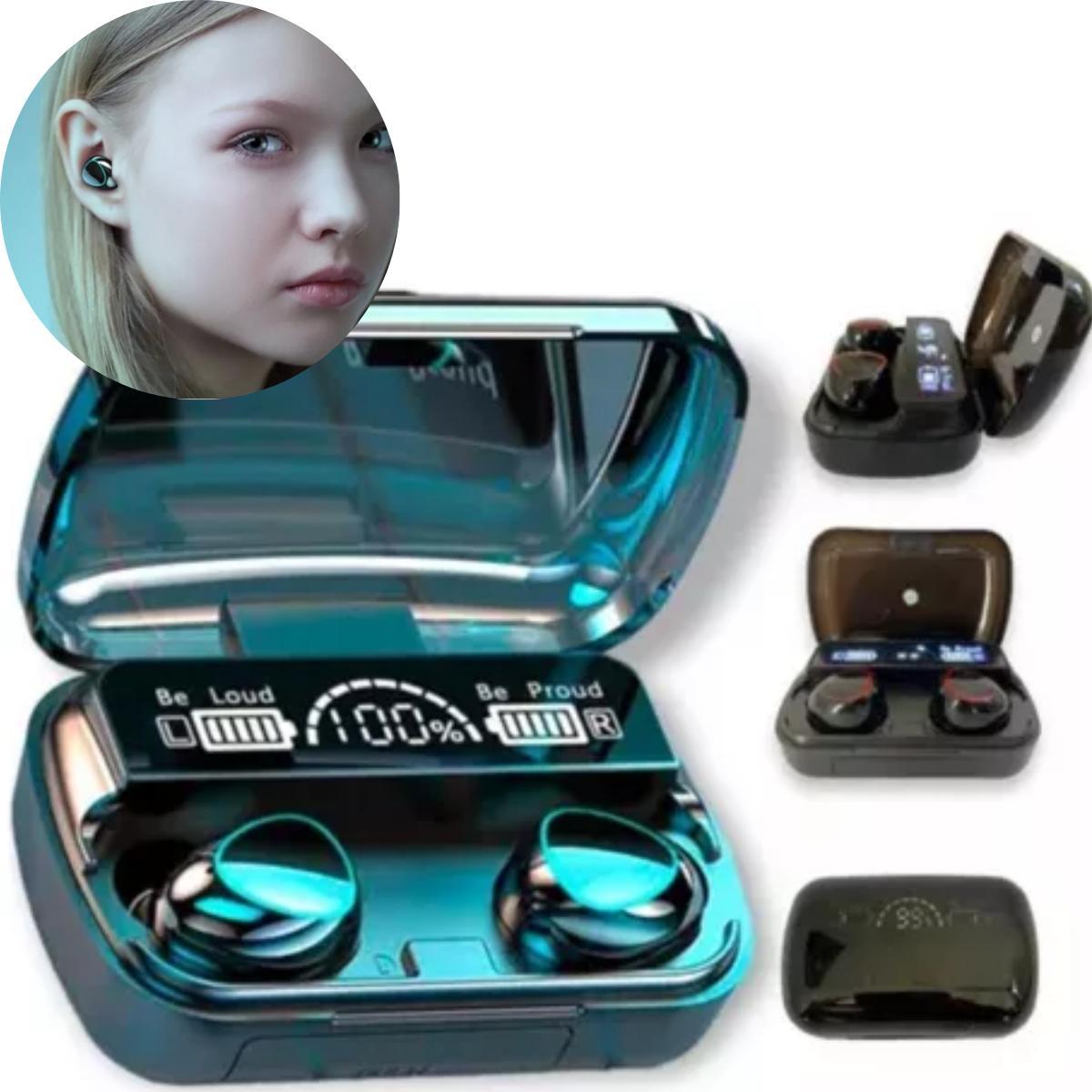 Miniatura Fone Bluetooth Com Microfone Cor Preta