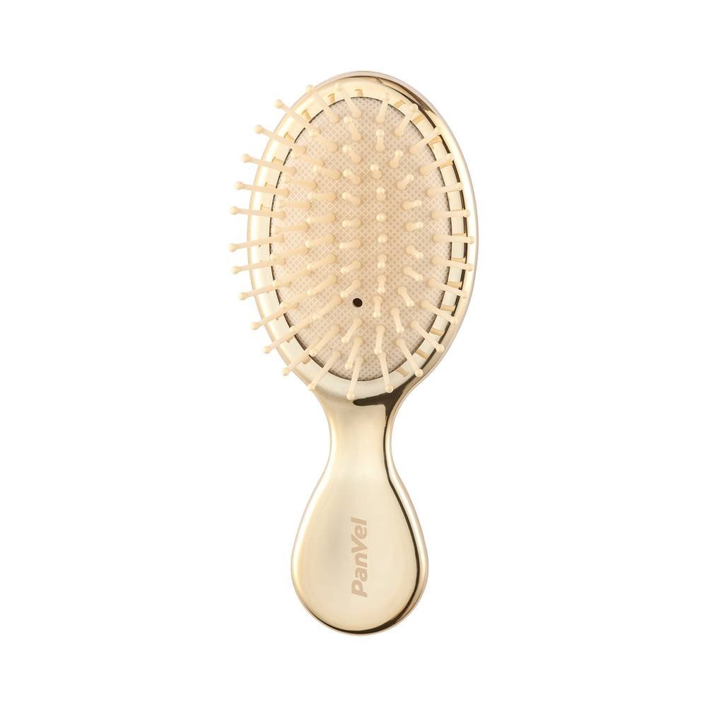 Miniatura Escova De Cabelo Dourado Pp Panvel Acessorios Coleção Prisma
