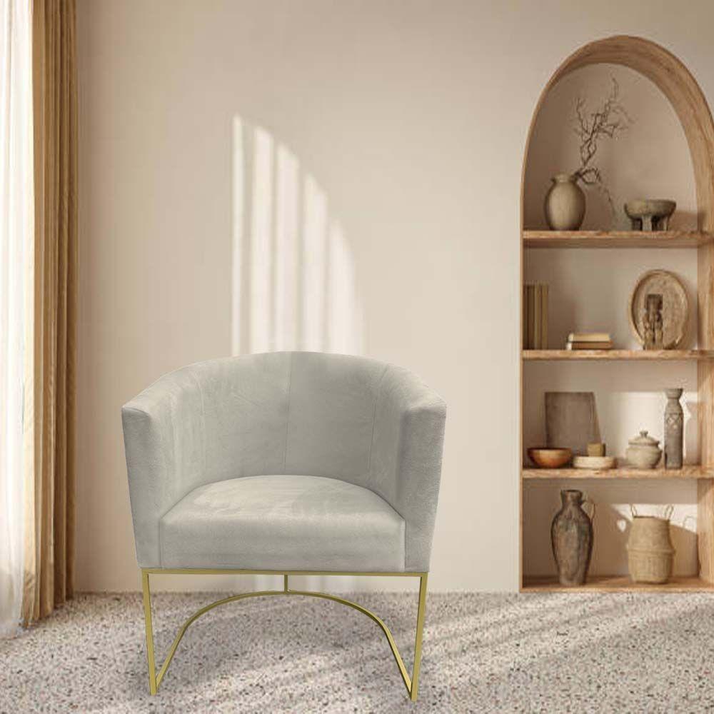 Poltrona Paola Base De Ferro Sued Bege D'classe Decor