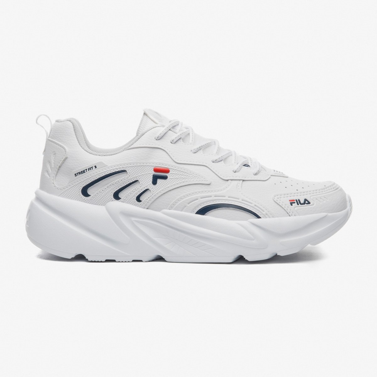 Miniatura Tênis Fila Street Fit 2 Feminino Branco+Marinho - 37