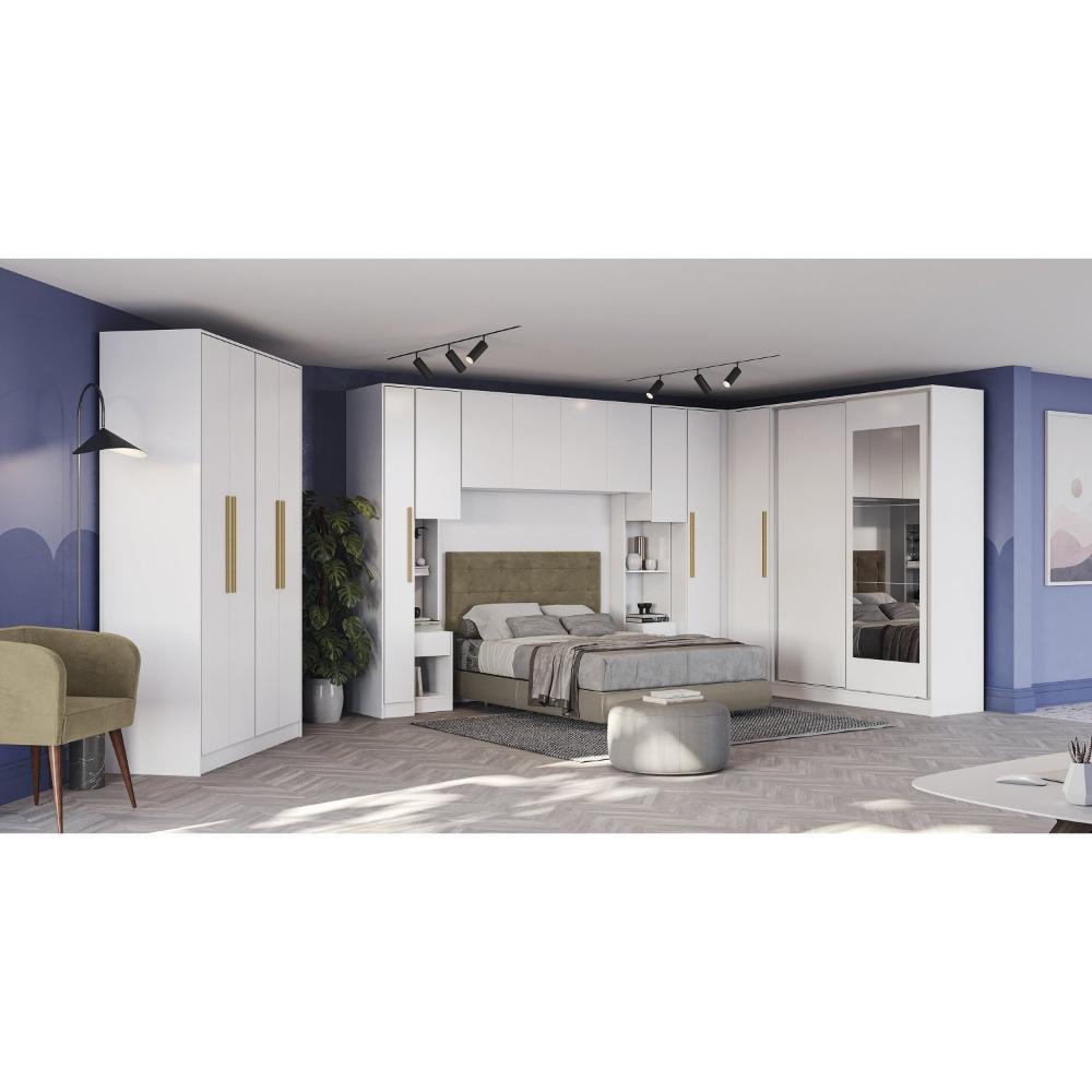 Miniatura Módulo Aéreo Alto de 1 Porta 92x36cm Branco