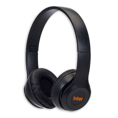 Miniatura Headfone Fosco Bluetooth Preto Inter