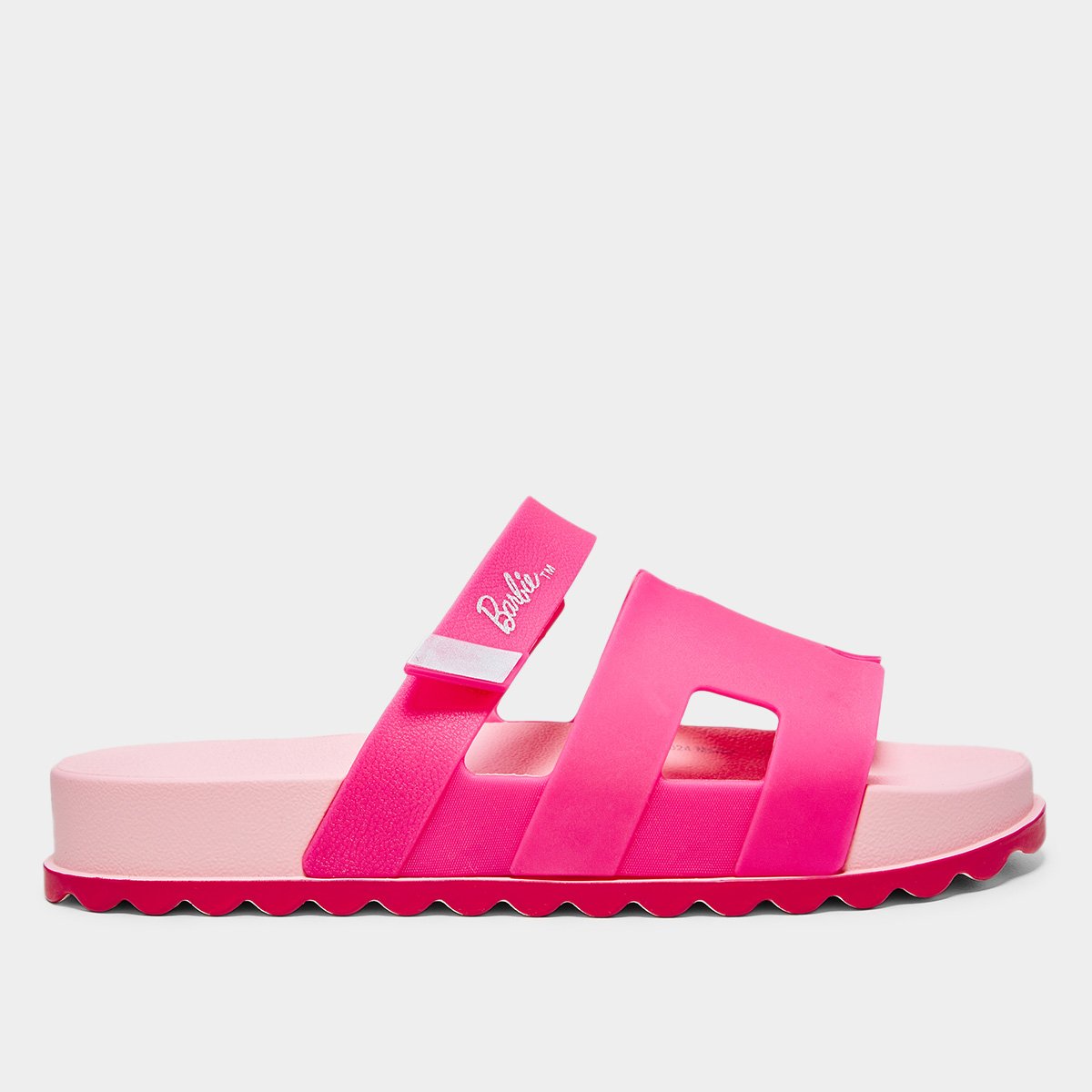 Miniatura Sandália Slide Infantil Grendene Barbie Glam Menina Rosa - 28