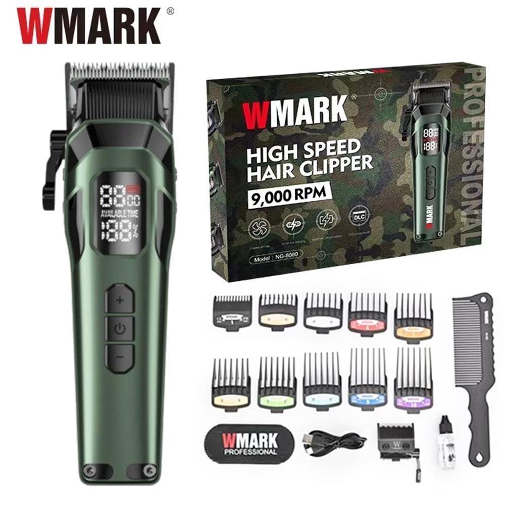Miniatura Maquina De Corte Cabelo Wmark Ng 8080 Sem Fio Display Lcd