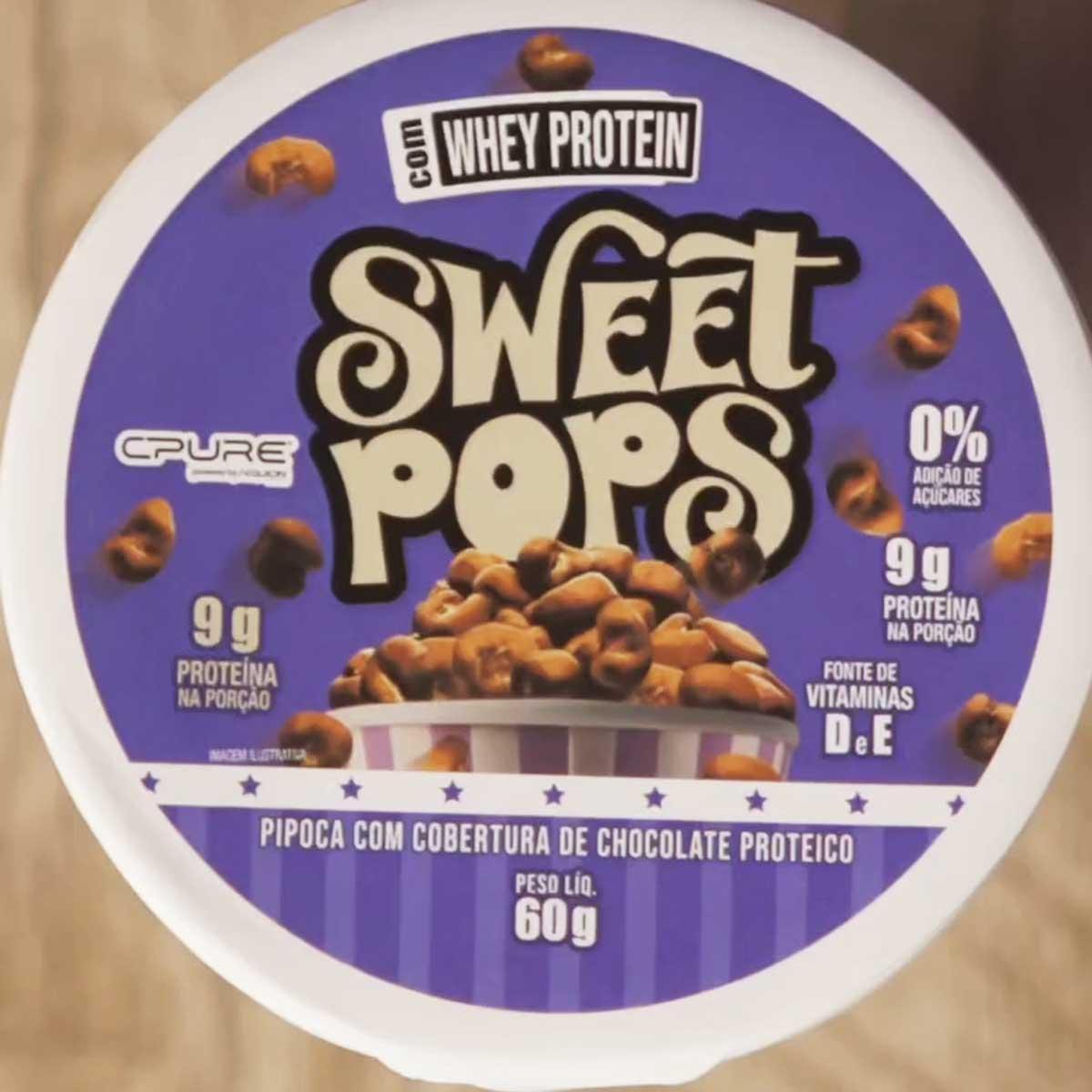 Miniatura Sweet Pops Whey Pote 60G Canibal Pipoxa Proteica Zero Açúcar