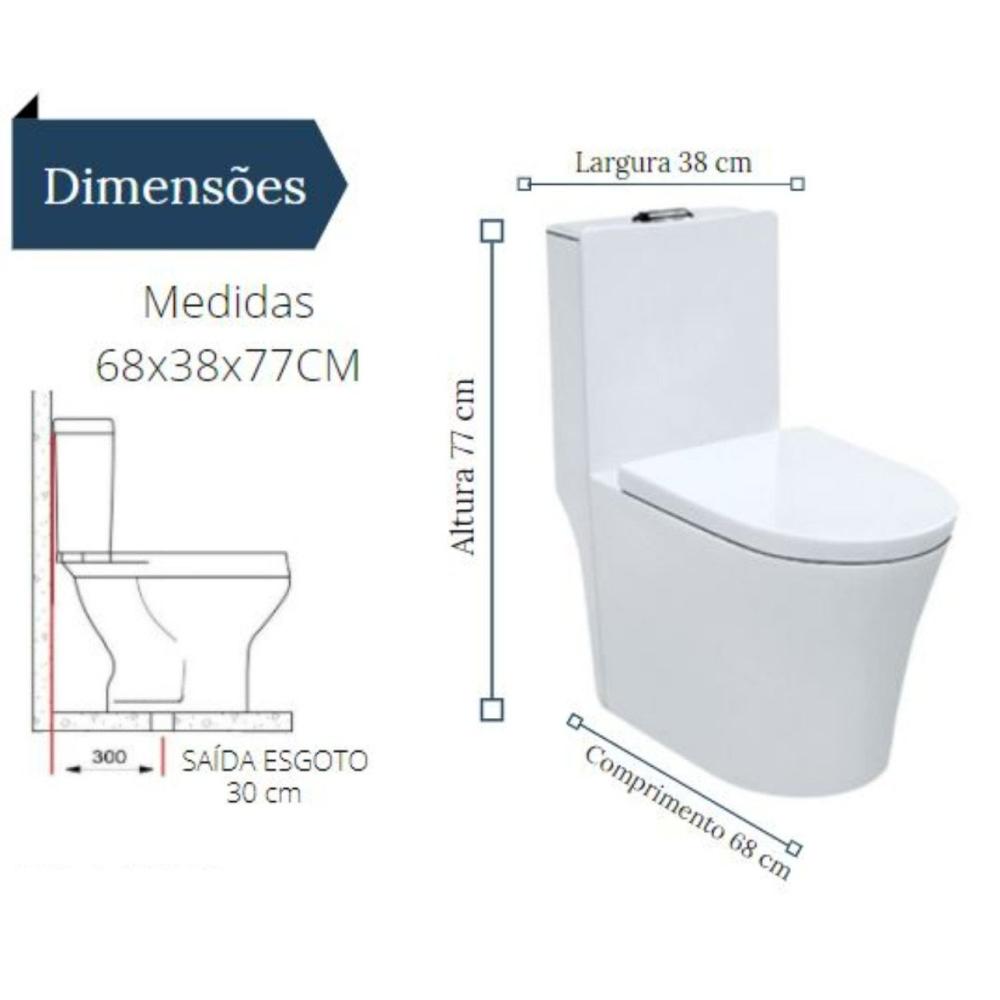 Miniatura Vaso Sanitario Monobloco Adm854 Branco