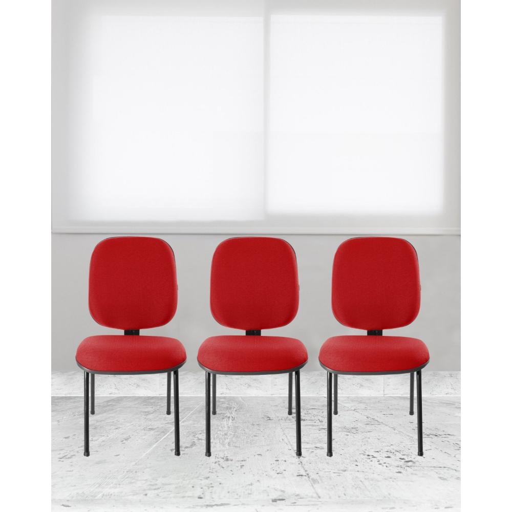 Miniatura Cadeira Diretor Fixa com Lâmina Central Metal Wood Design Vermelho