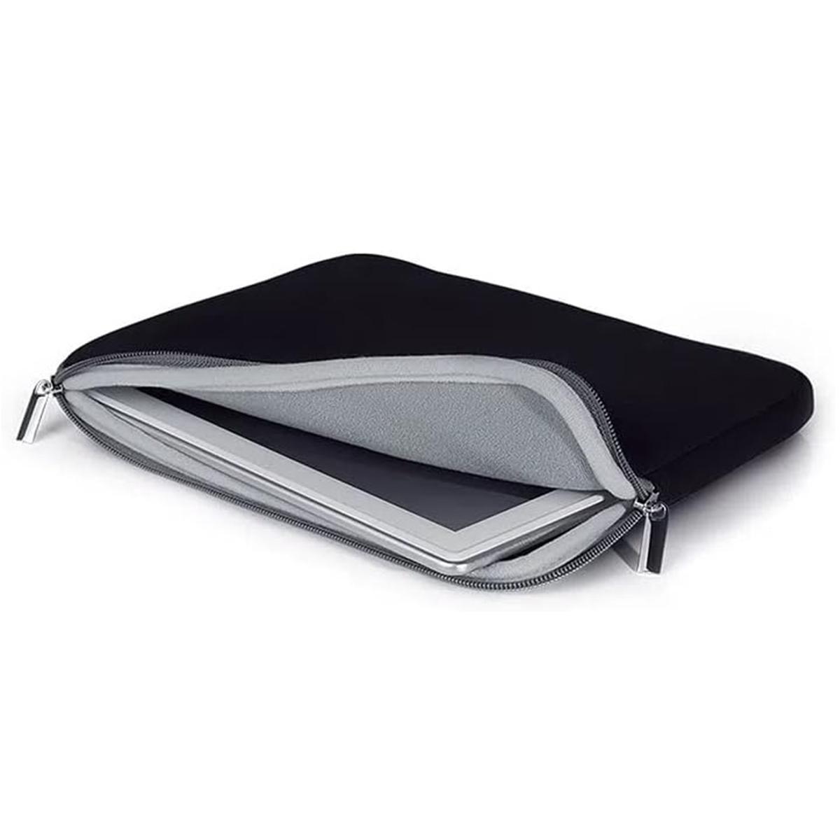Miniatura Capa Case Neoprene Para Tablet Até 10,5 Preto Zíper Preto