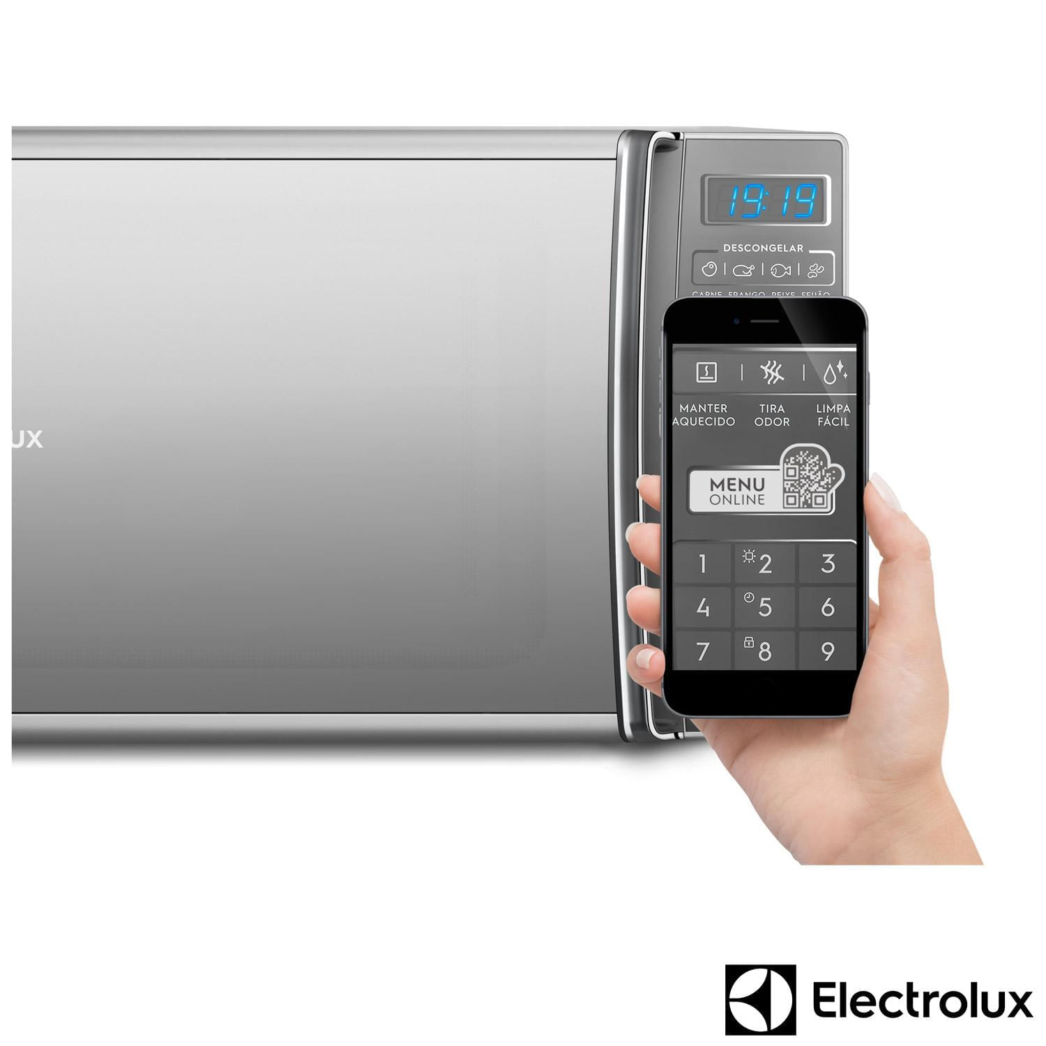 Miniatura Micro-ondas de Bancada Electrolux Prata 27L com 55 receitas pré-programadas no Menu Online (MS37R) 110