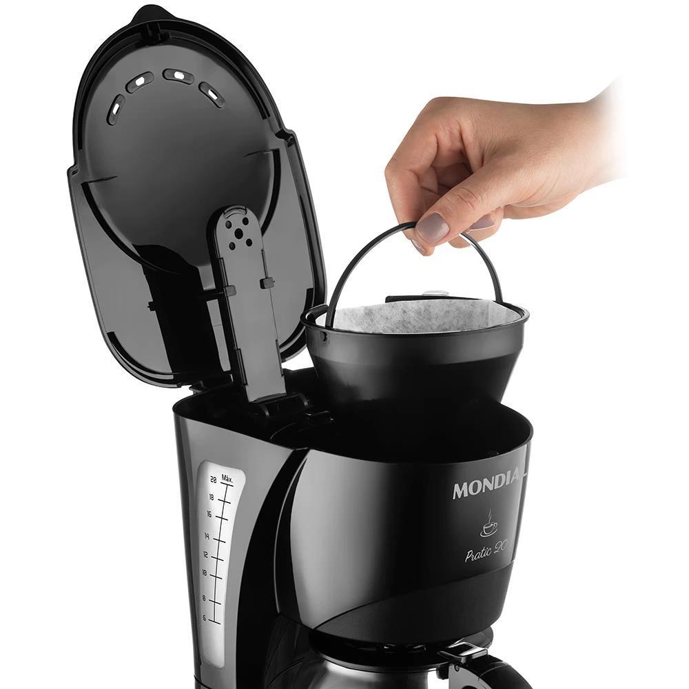Miniatura Cafeteira Elétrica Mondial Pratic Cn-01 20 Xícaras Preta 127
