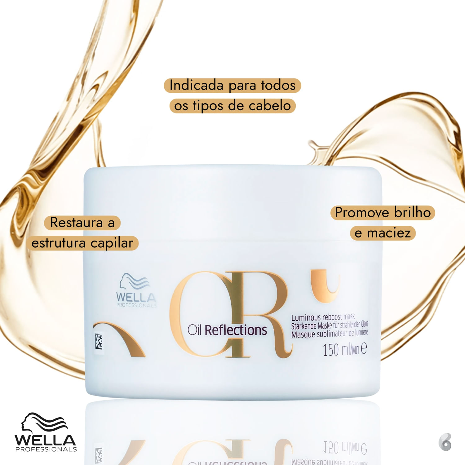 Miniatura Wella Professionals Oil Reflections - Máscara Capilar 150ml