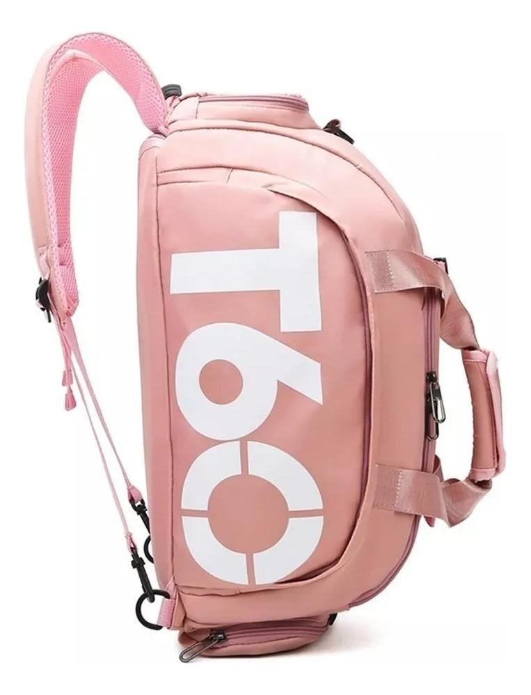 Miniatura Bolsa Mala Mochila T60 Academia Bagagem Viagem Cor Rosa Clar