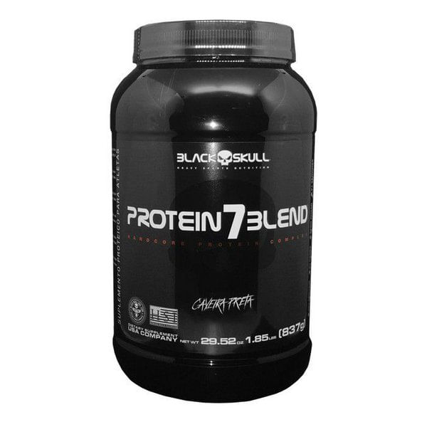 Miniatura Whey Protein 7 Blend Caveira Preta 837G - Black Skull