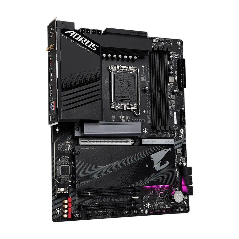Miniatura Placa Mãe Gigabyte Para Intel 1700 Z790 Aorus Elite Ax Wifi 4xddr5 Atx Preto