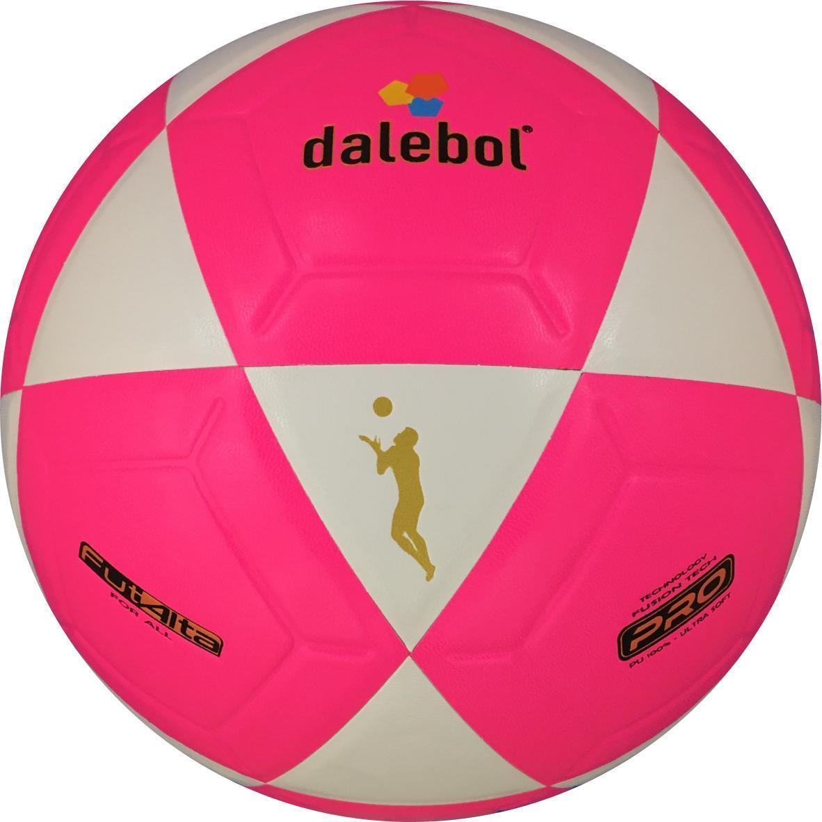 Miniatura Bola De Futalta Dalebol Pro Mulher Rosa E Branca