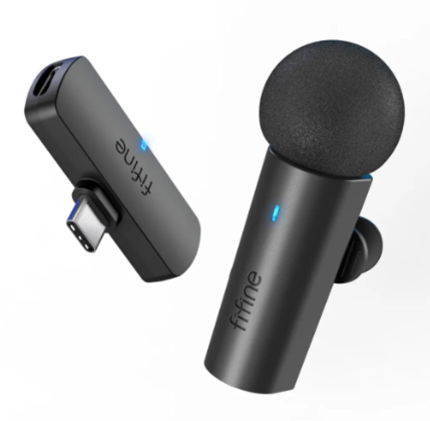 Miniatura Microfone De Lapela Sem Fio Fifine M6 Para Celular Android