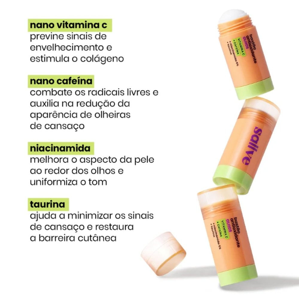 Miniatura Bastão Facial Antioxidante Sallve Antiolheiras E Bolsas 10g