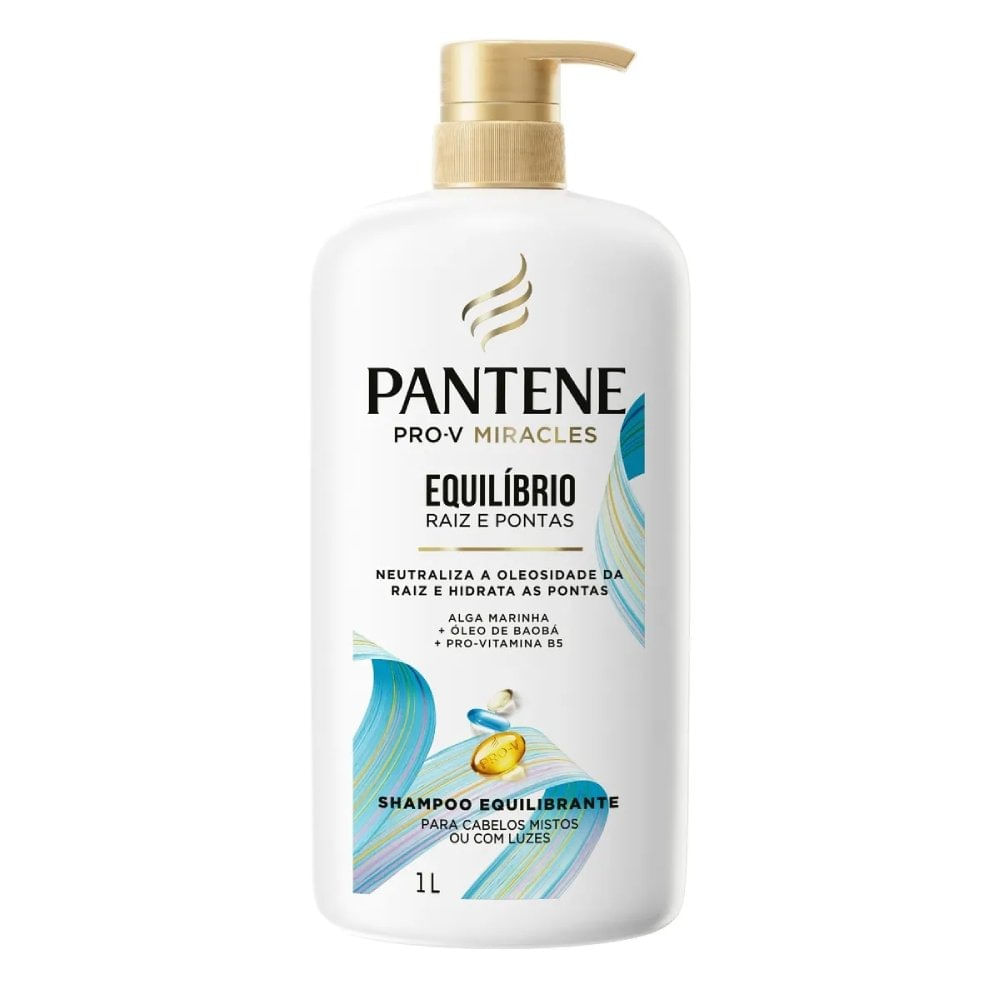 Miniatura Shampoo Pantene Pro-v Miracles Equilíbrio Raiz E Pontas 1l