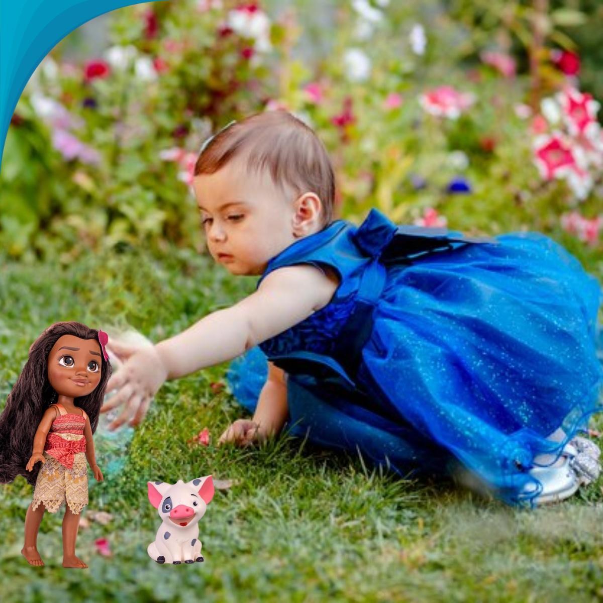 Miniatura Princesa Moana Boneca Articulada Super Interativa Crianças E