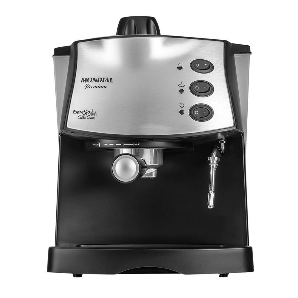 Miniatura Máquina De Café Expresso Mondial Coffee Cream C-08 Cafeteira-220v-preto/inox 220V
