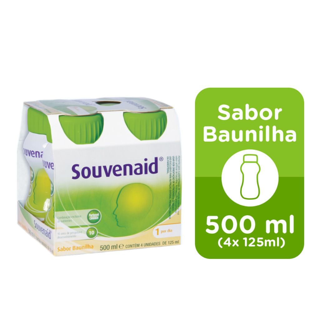 Miniatura Souvenaid Baunilha com 4 Unidades de 125ml cada
