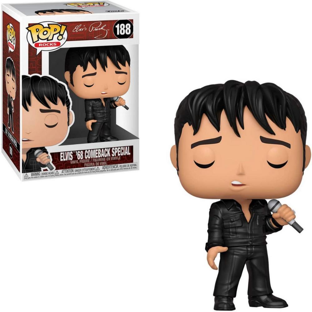 Miniatura Funko Pop Elvis Presley 188 Elvis 68 Comeback Special