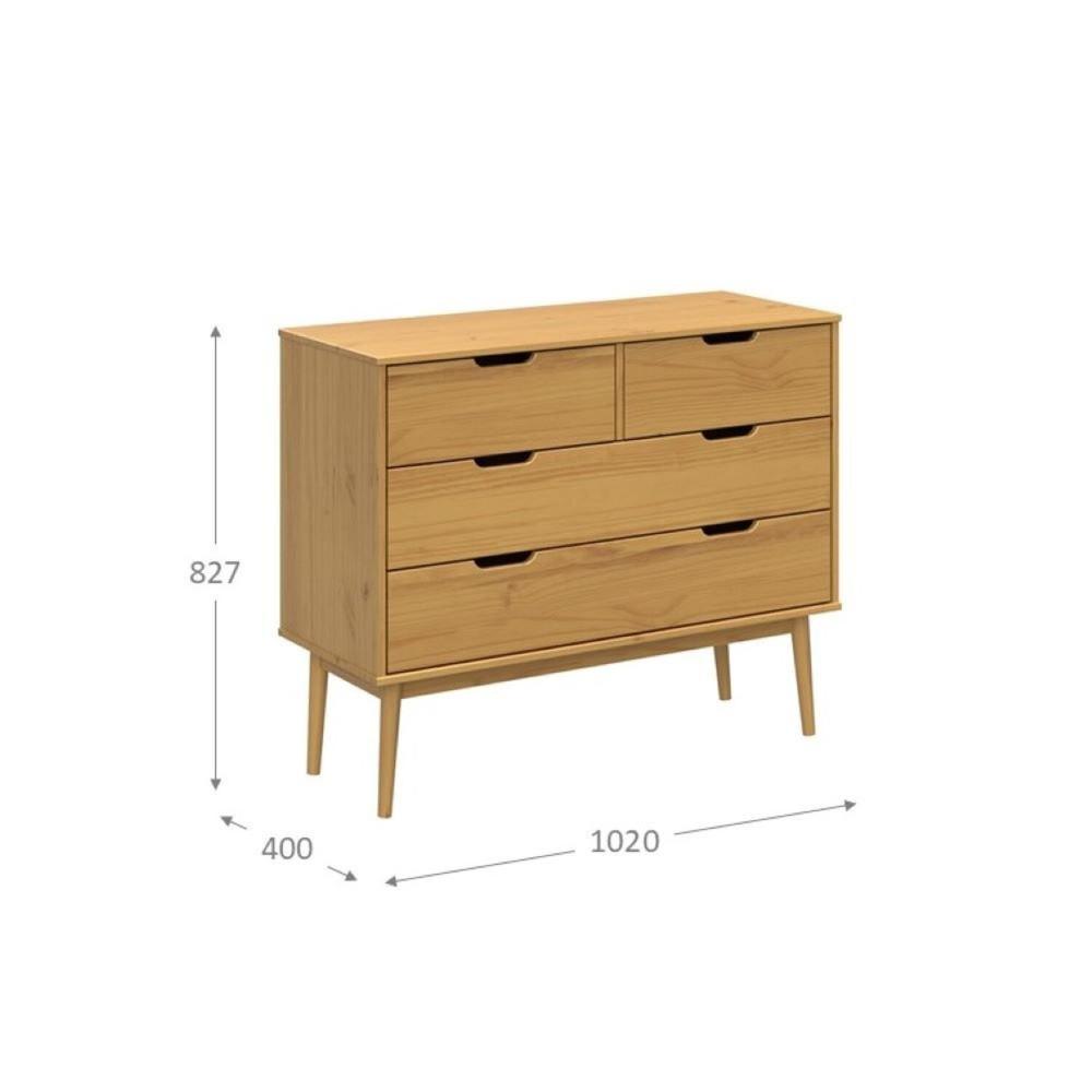 Miniatura Comoda 2 + 2 Gavetas Nórdica Yescasa Roble