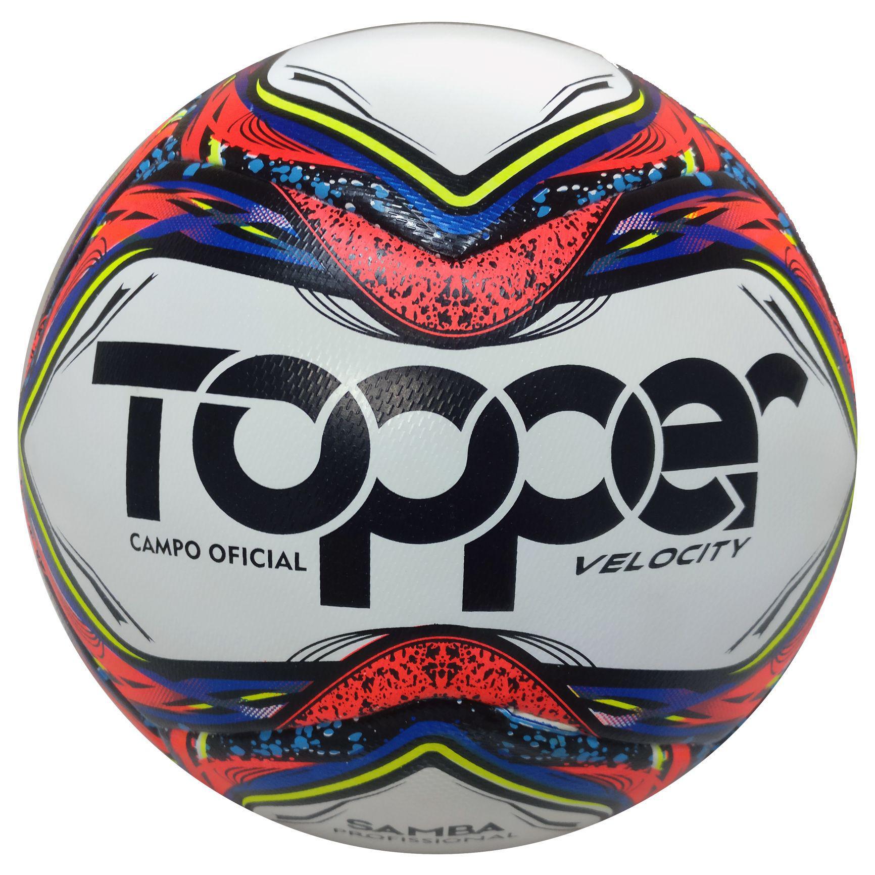Miniatura Bola Futebol Oficial Campo Velocity Samba Topper Original Nf
