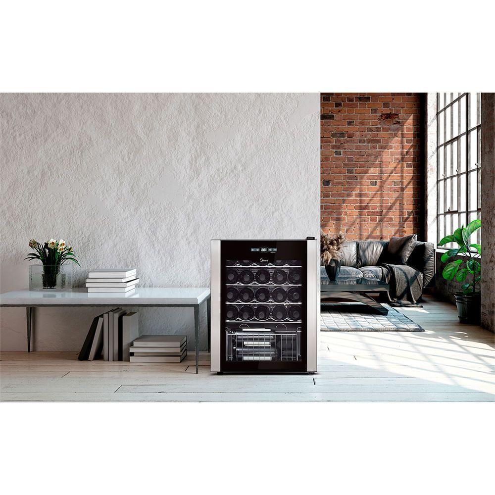 Miniatura Adega Climatizada De Vinhos 24 Garrafas Midea Wbb241 - 127v