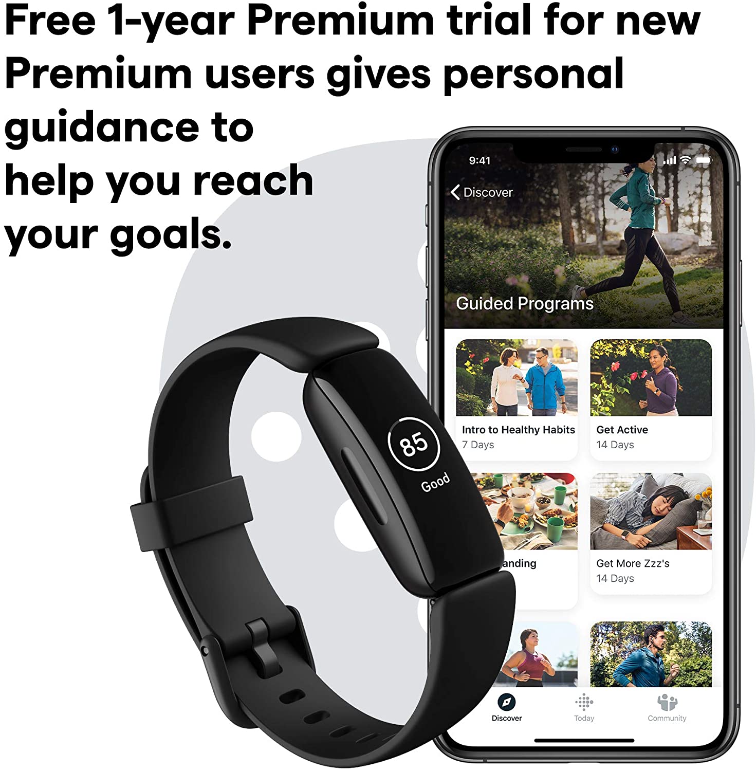 Miniatura Fitbit Inspire 2 Relógio SmartWatch para Esportes com GPS Integrado e Monitoramento Preto