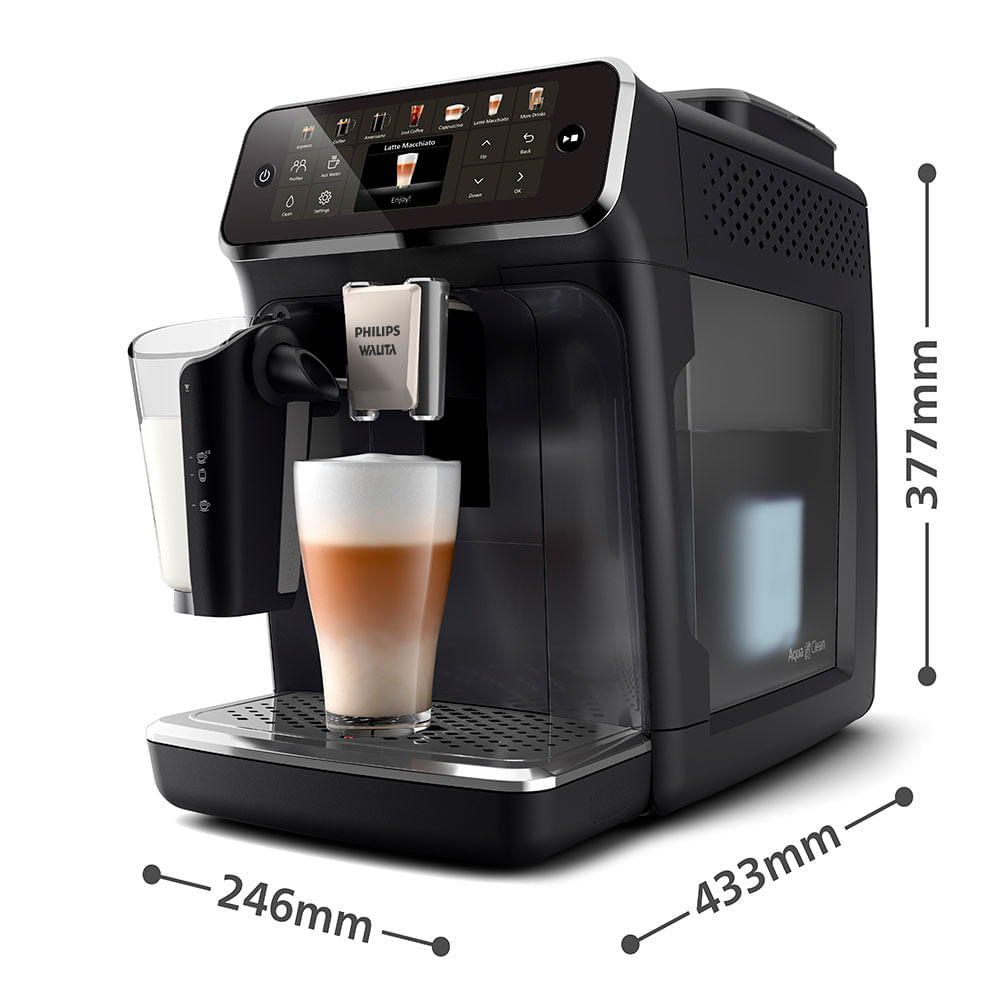 Miniatura Cafeteira Espresso Superautomática LatteGo Série 4400 Philips Walita Preta - EP4441 110