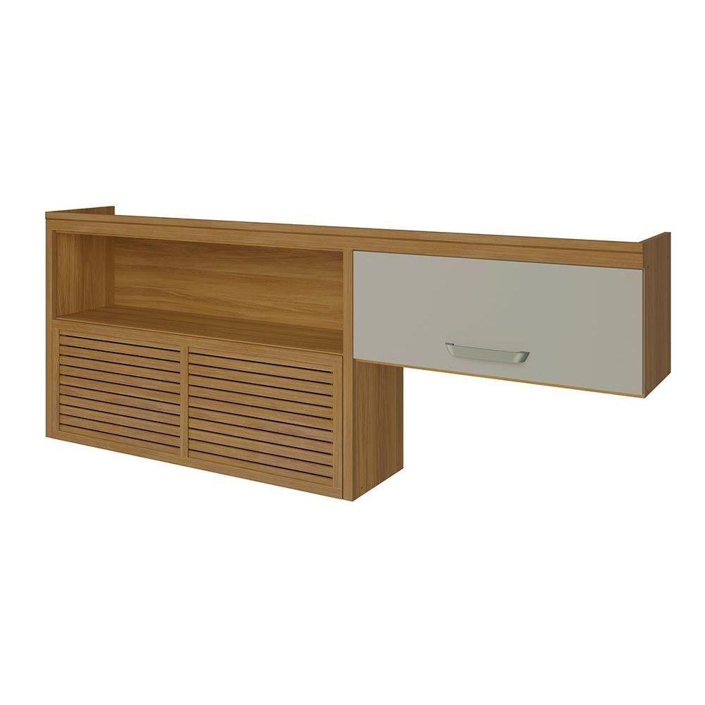 Miniatura Armário Aéreo P/ Cozinha Princesa C/ 2 Portas 200cm Freijo/off White - Nesher